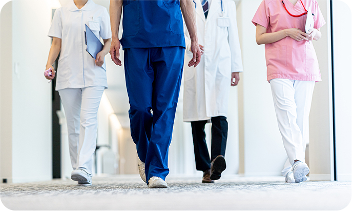 多くの職種が在籍チーム医療で患者様をサポート